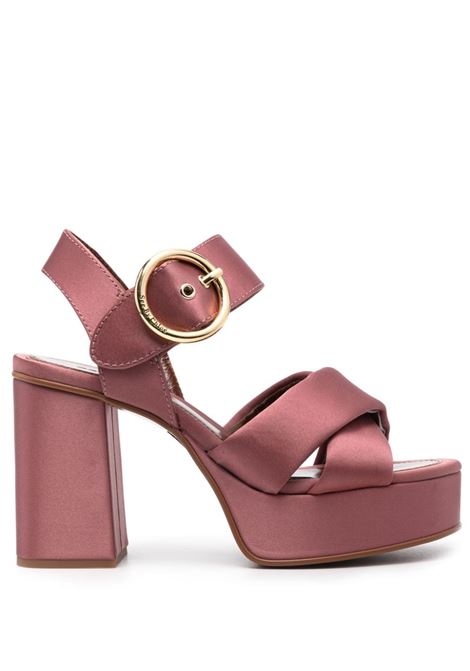 Pink 100mm satin sandals See by Chloe - women